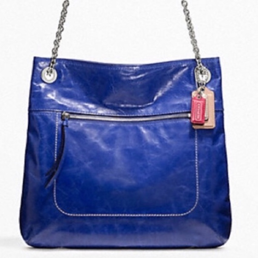 NWT! Authentic Coach poppy tote - cobalt blue