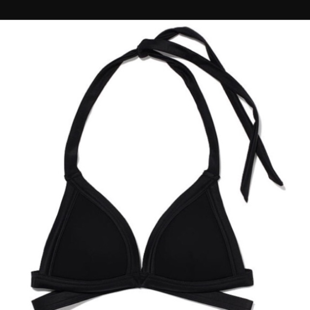 PINK Victoria’s Secret Black Wrap Bikini Top