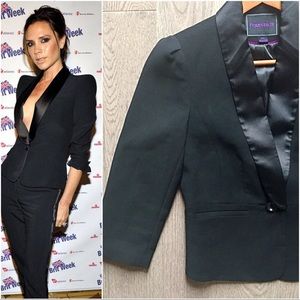 ✨✨Short Tuxedo Blazer w/ Satin Lapel