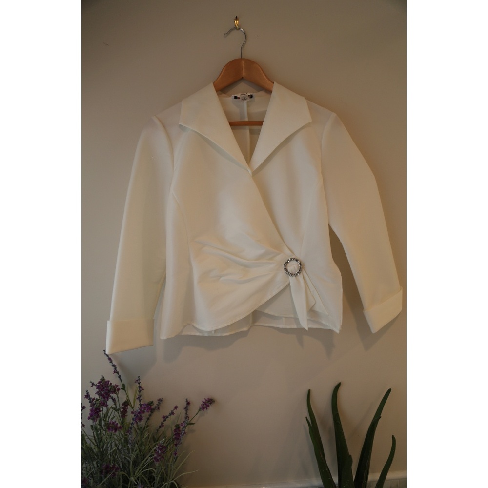 Talbots White Wrap Shirt Size 8