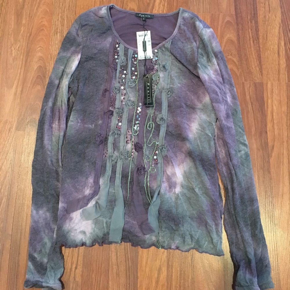 Embellished long sleeve top