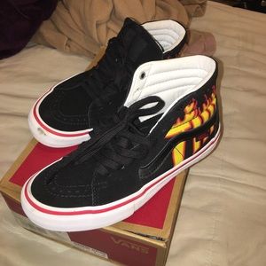 Black Thrasher Vans