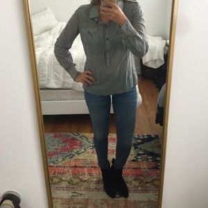 Tory Burch Pin stripped button up