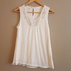 Winter white dressy sparkle tank