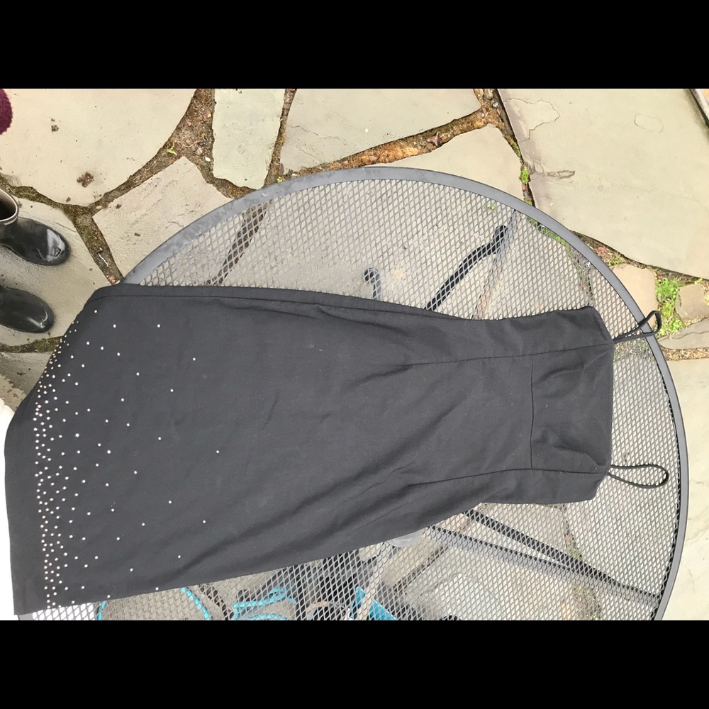 Black dress with sparkles at the bottom