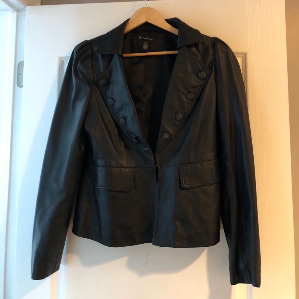 Inc black leather jacket