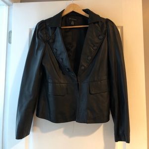 Inc black leather jacket