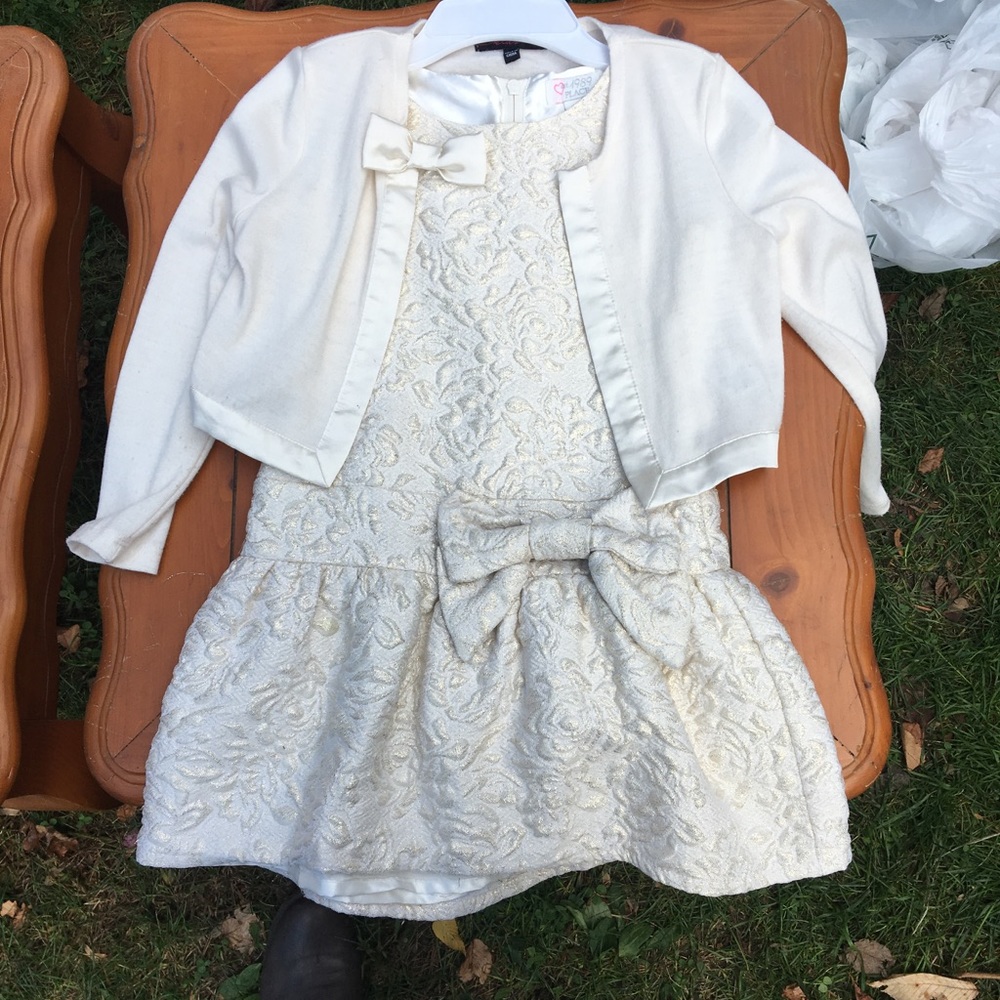 Children's Place Holiday dress with sweater.