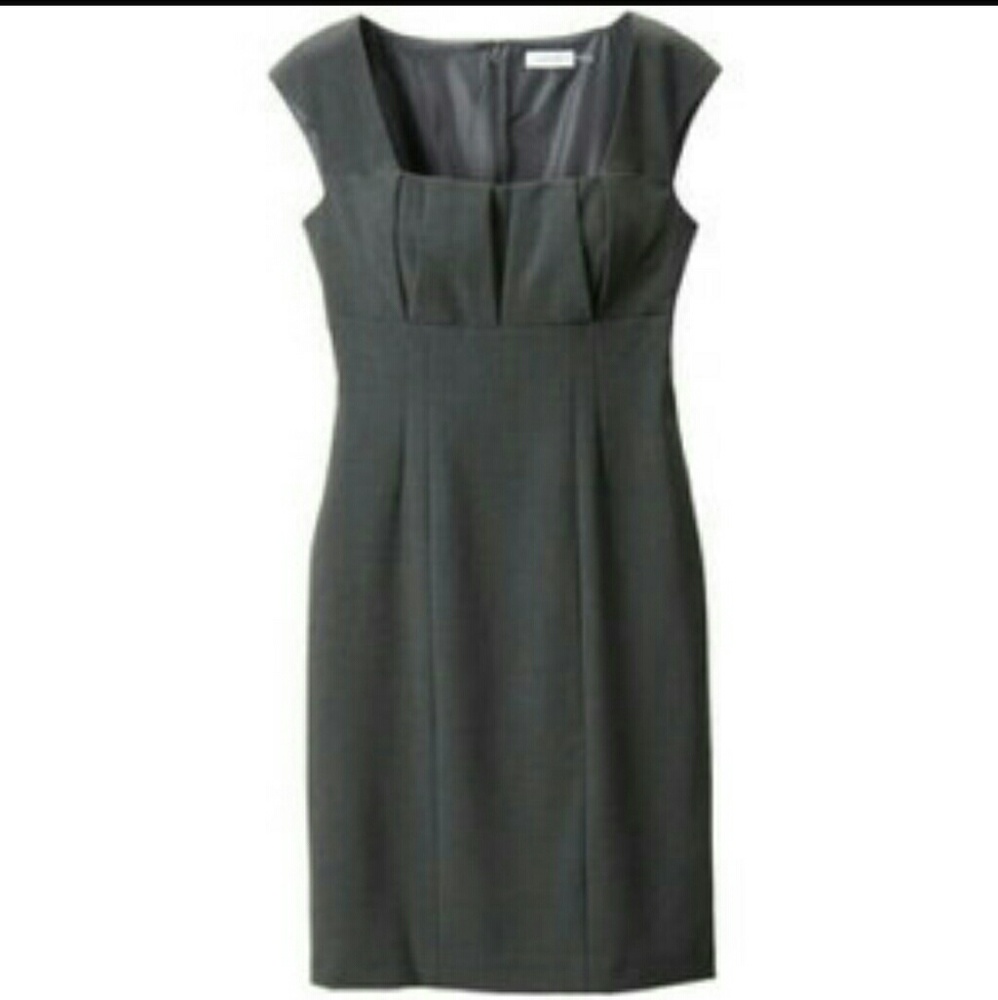 Calvin Klein charcoal grey sheath dress