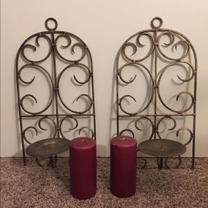 Wall decor with candles