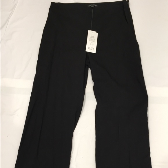 Eileen Fisher Linen Viscose Stretch Slacks - Picture 1 of 3