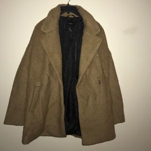 Longline wool camel coat