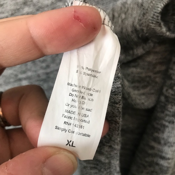 Xl Joy grey Lularoe EUC USA made - Picture 5 of 5