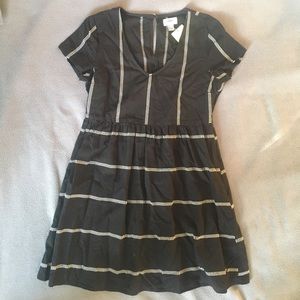 NWOT, black and white striped dress. XS