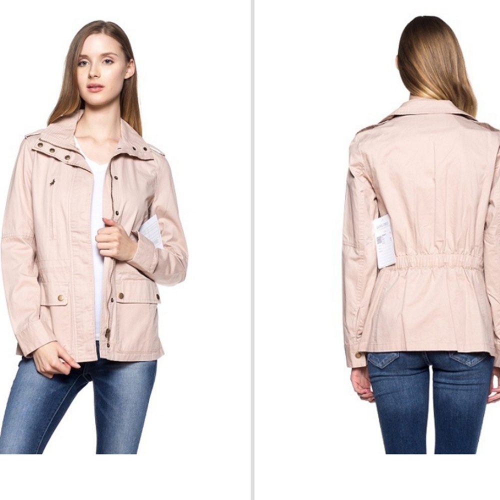 Blush utility jacket