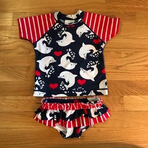 Hanna Andersson two piece swim suit