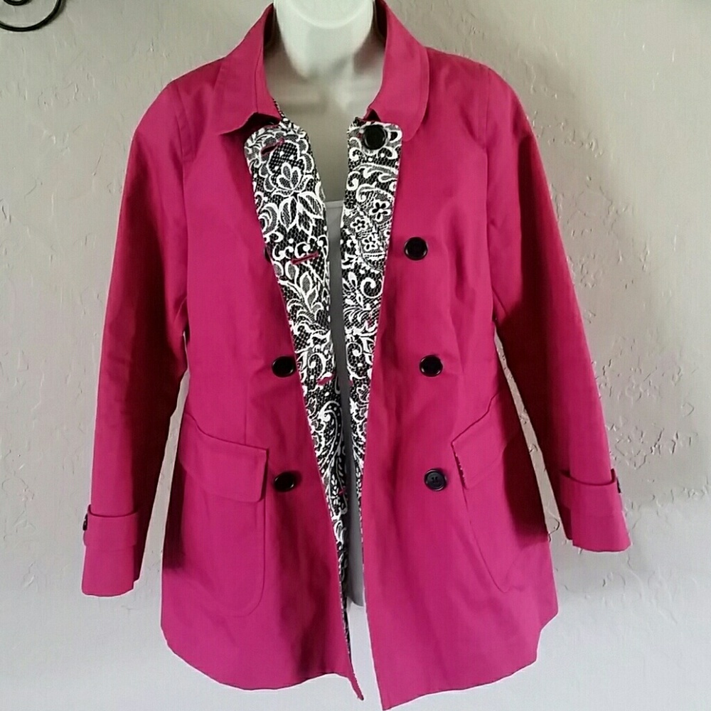 Talbots Fushia Coat NWOT