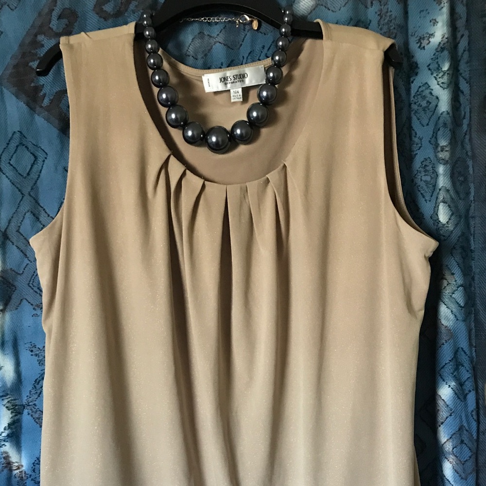 Golden Sleeveless Blouse