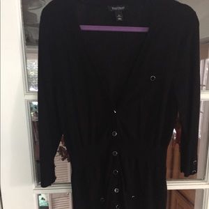WHBM 3/4 Sleeves Black Cardigan