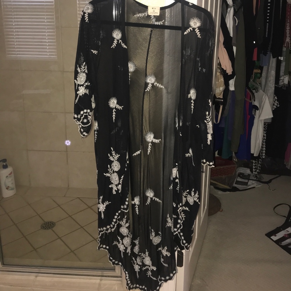 Sheer black cover up