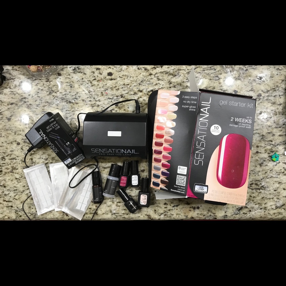 SensationNail LED nail starter set + French tip