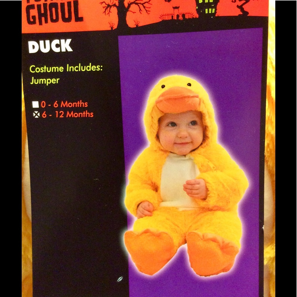 NWT 6 12 months Halloween Duck Costume