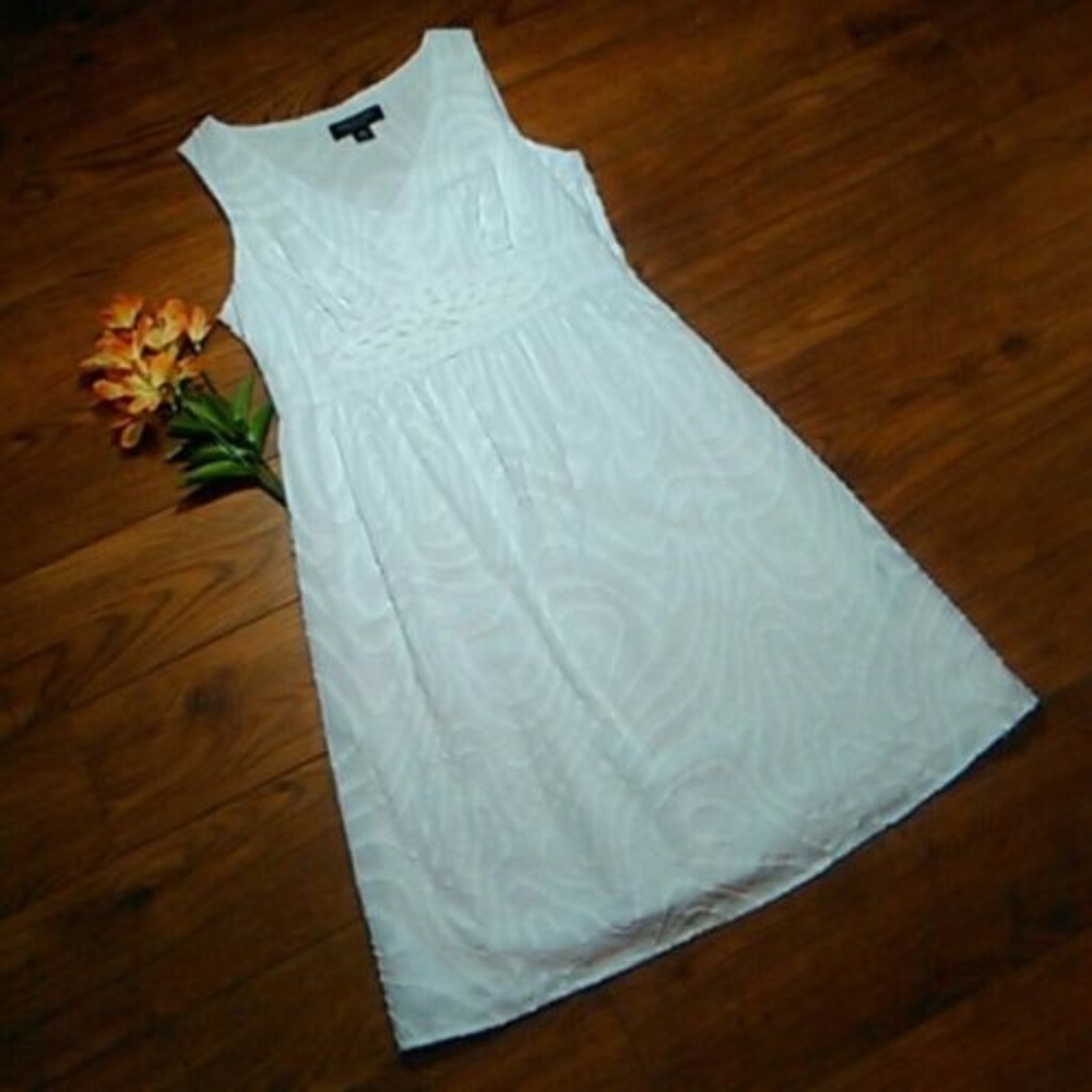 NWOT Perceptions New York White Sundress Size 12