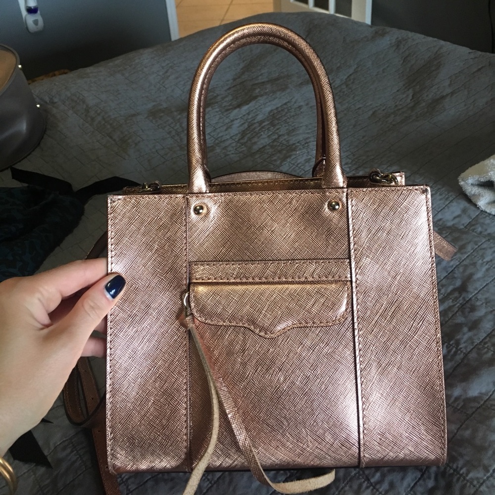 Rebecca Minkoff Rose Gold MAB Mini Tote