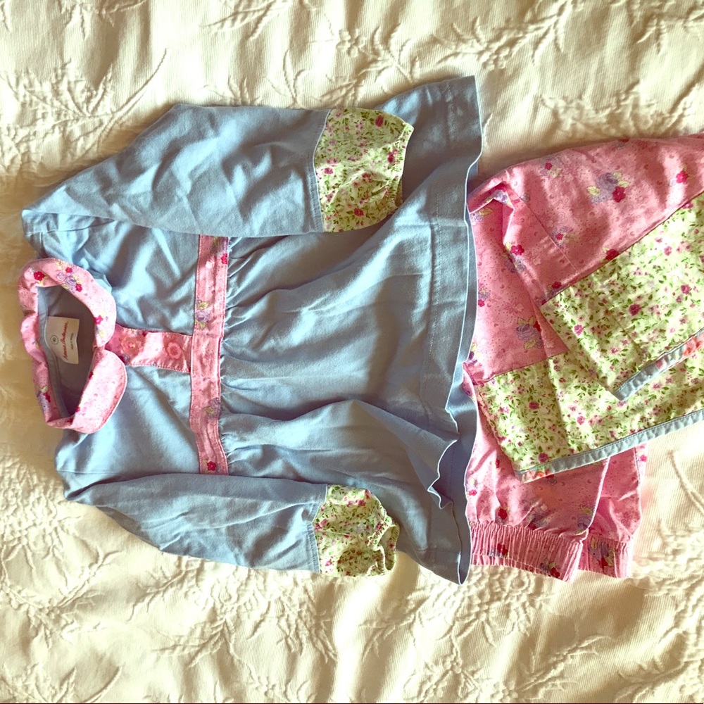 Sweet Hanna pink/blue top and pants flounce outfit