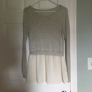 Grey & White Anthropologie Sweater