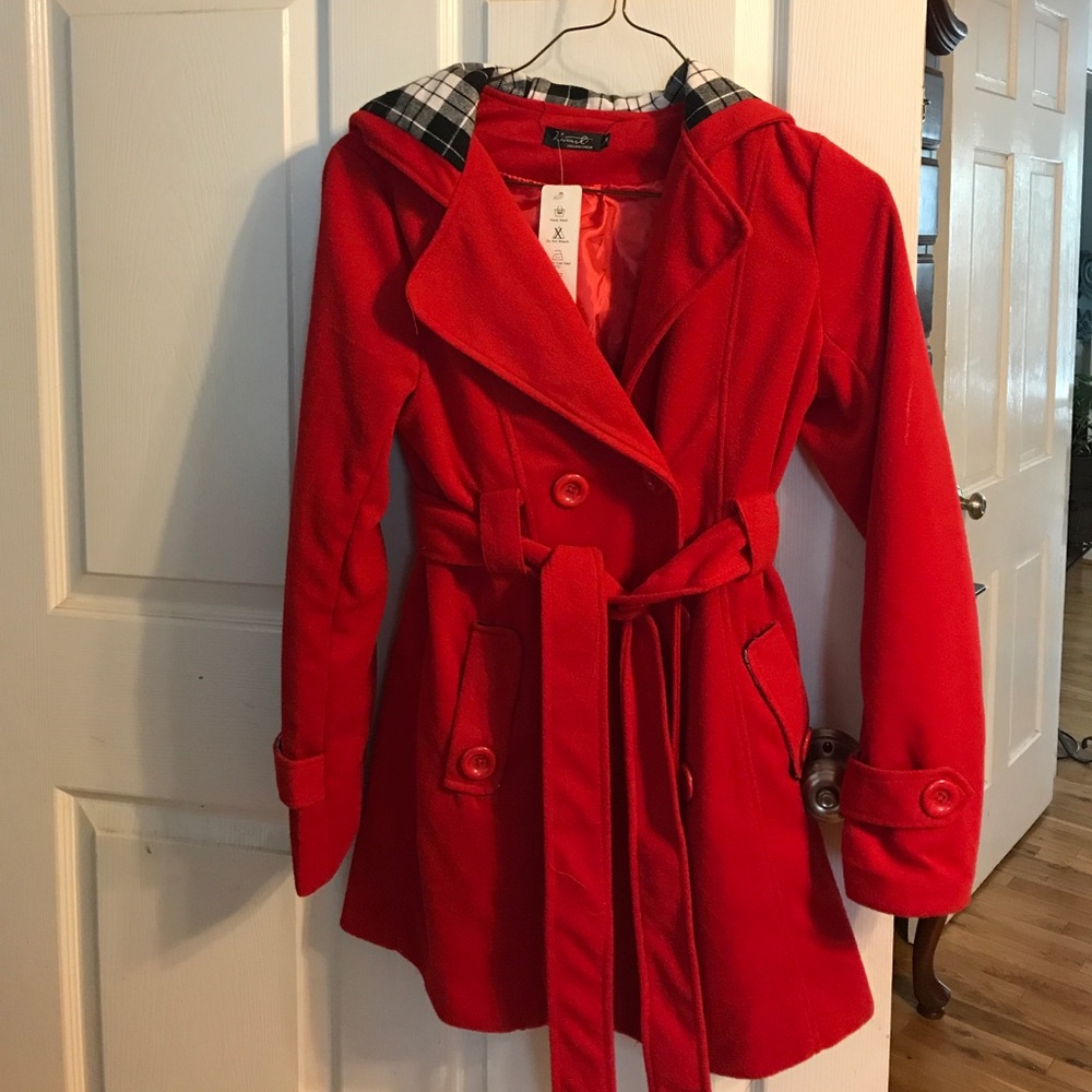 High fashion Belted Pea Coat