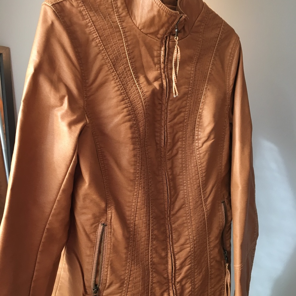 Faux Leather Jacket! Perfect for this time of year