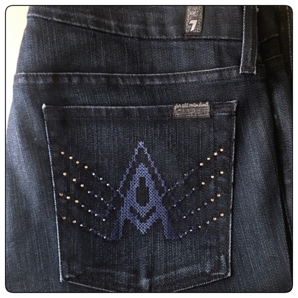 7 For All Mankind A Pocket Embellished Jeans
