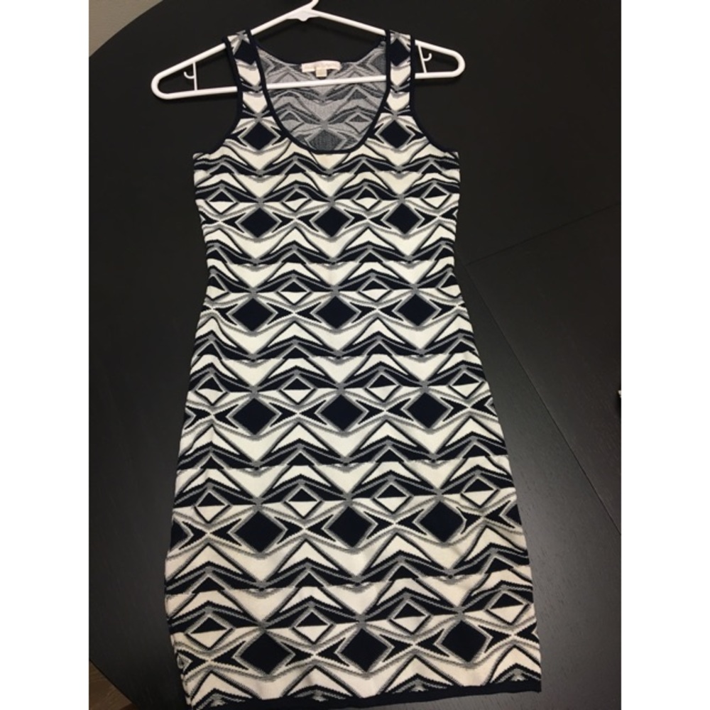 Printed Geometric Bodycon Mini Dress