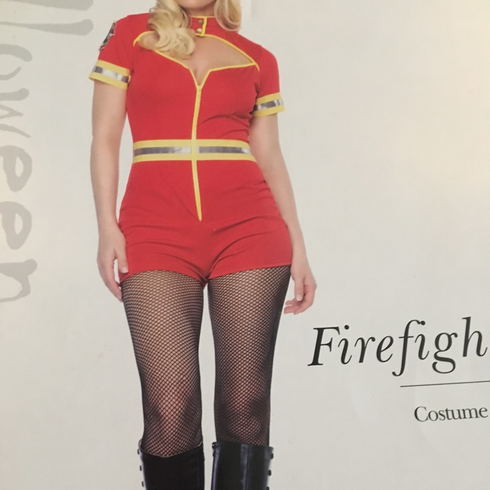 Halloween costume sexy fire fighter size small