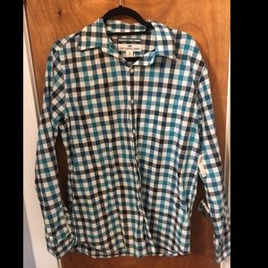 Men's Plaid Long sleeve Button down