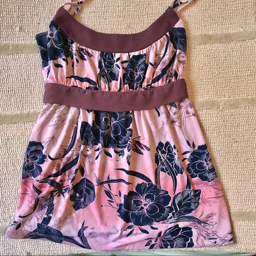 DKNY floral strappy top