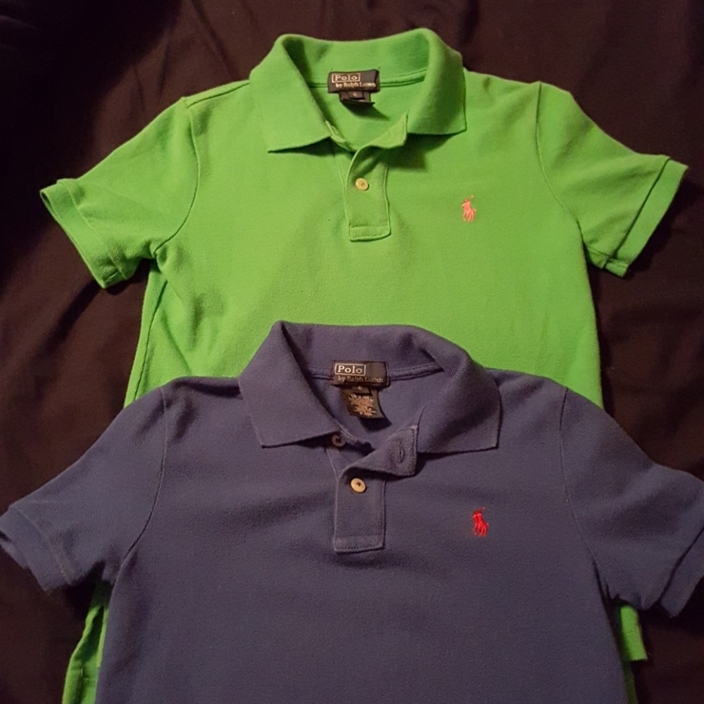 Two Boys Ralph Lauren Polo Shirts