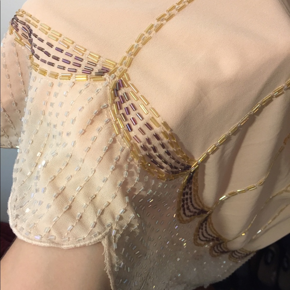 Pink peach jeweled dress