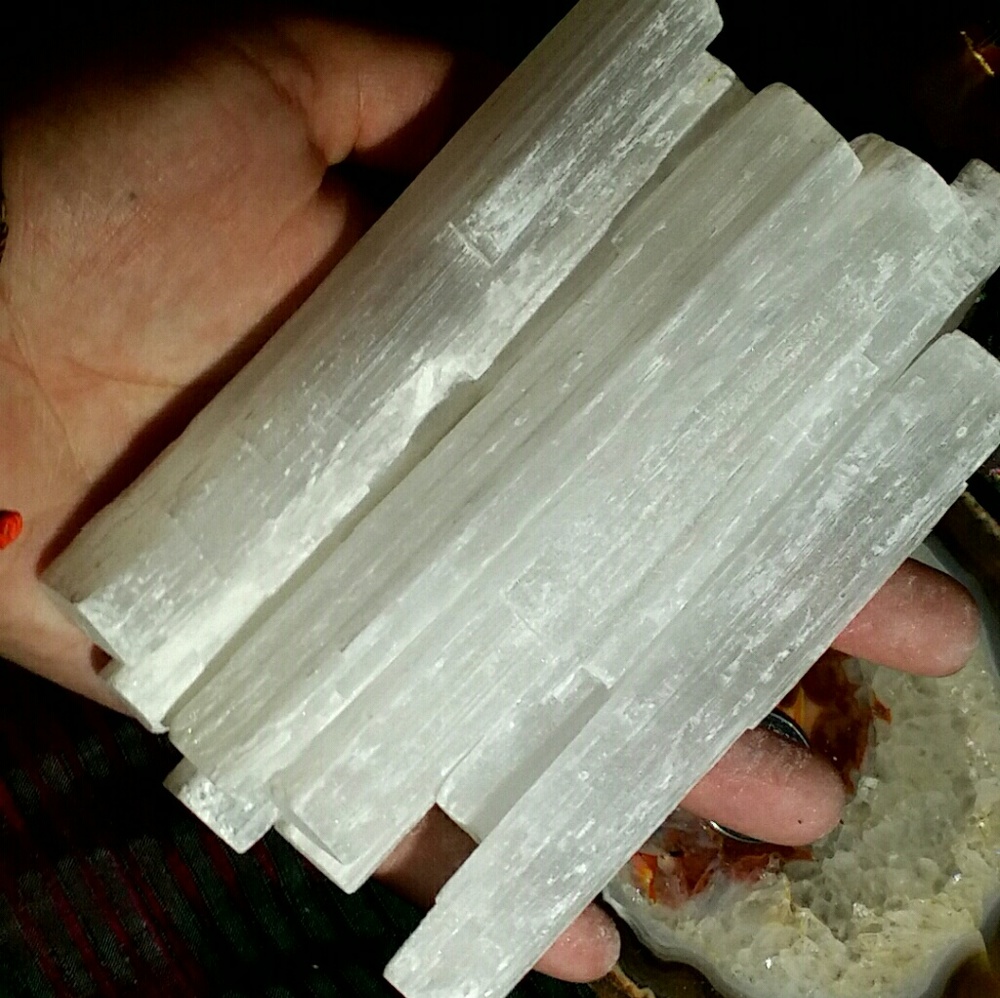 2 Pc. Large Selenite Sticks ☆ - Picture 3 of 3