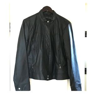 Bomber style leather jacket
