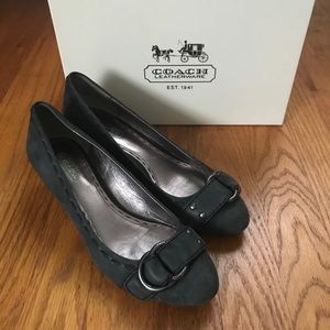 Black Coach Wedges