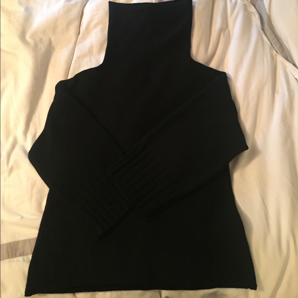 Black turtleneck sweater
