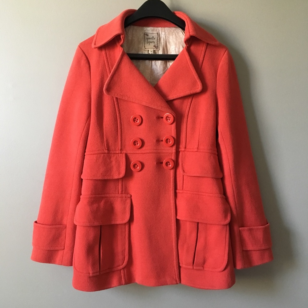 Nanette Lepore Coral Peacoat Jacket