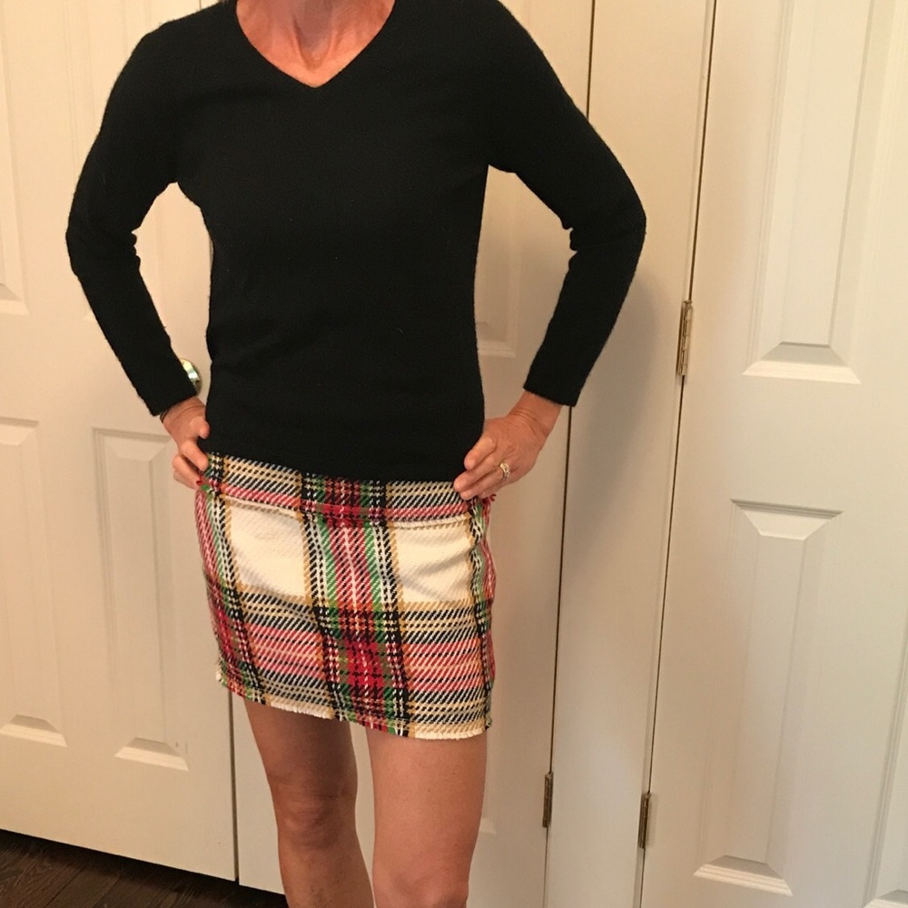 J Crew tartan plaid mini skirt