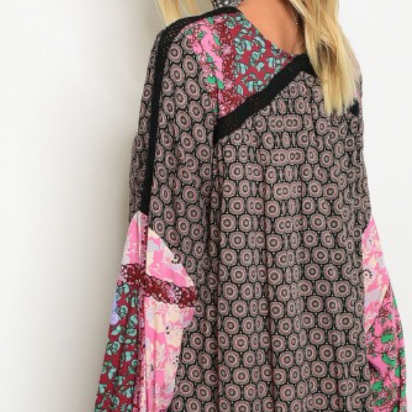 Vintage Print Patch Work Tunic Dress - Picture 4 of 4