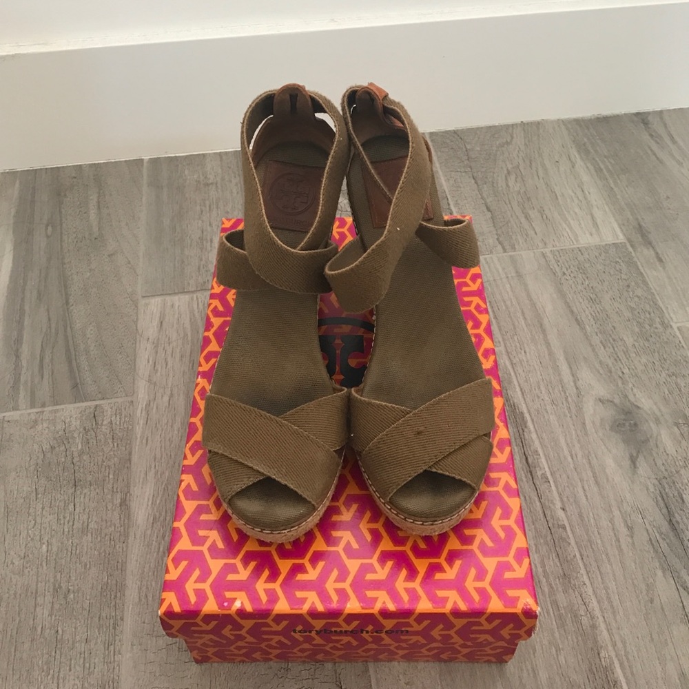 Tory Burch wedged espadrille heels