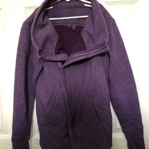 Purple Zella Asymmetrical Zip up sweatshirt, sz XS Purple Zella Asymmetrical Zip up sweatshirt, sz XS