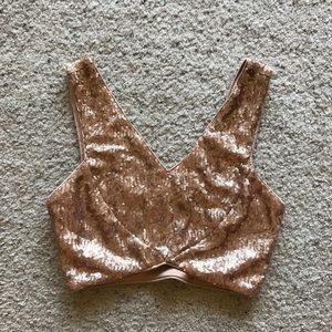 Sequin Crop Top