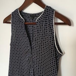 Ann Taylor sleeveless navy blouse, NWOT